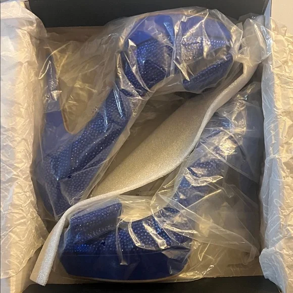 Sz9 INC International Concepts Royal Blue Embellished Platform Stilleto heels - Picture 8 of 8